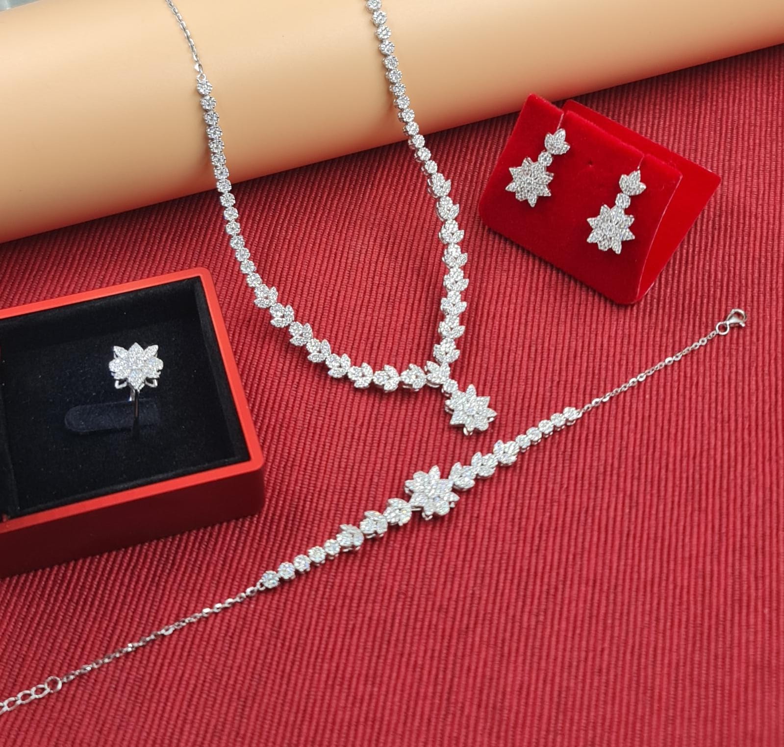 Crystal Bloom Wedding Set