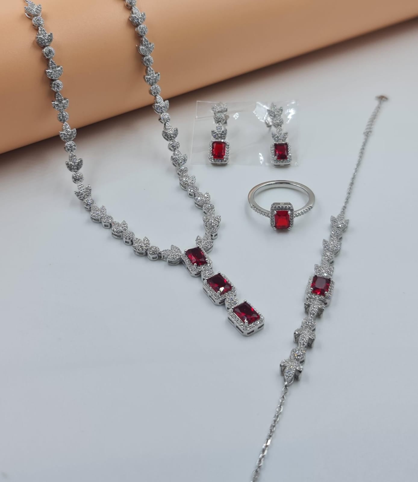 Ruby Royale Wedding Set – Fadha Jewels Qatar