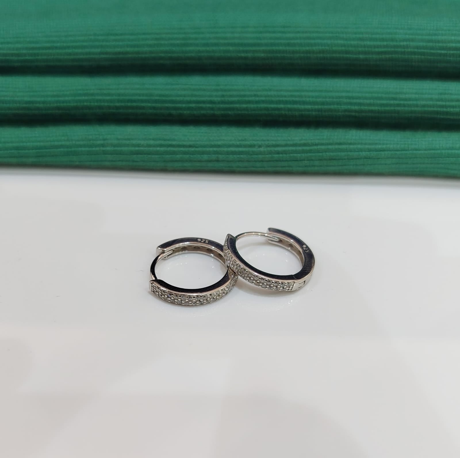 Crystal Edge Hoop Earrings