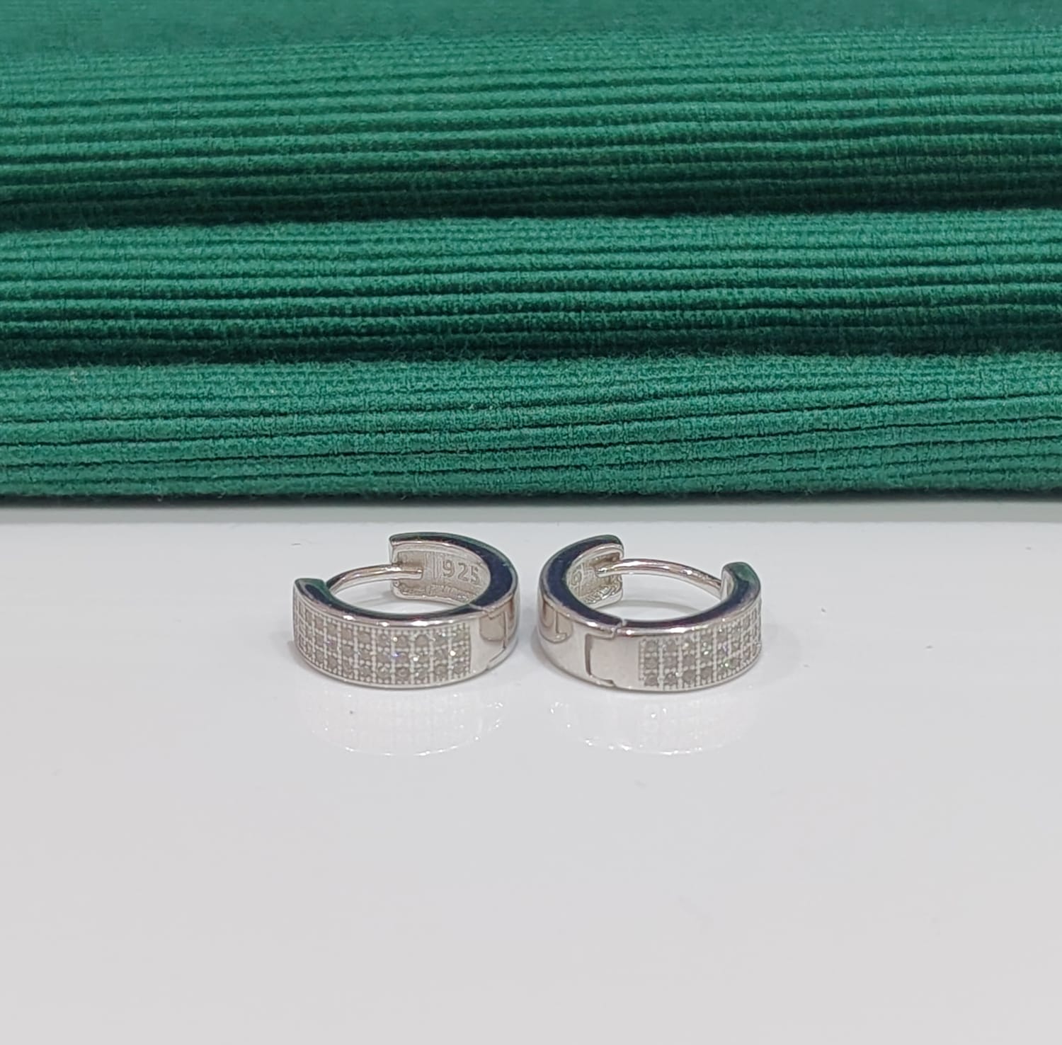 Shimmer Bar Hoop Earrings