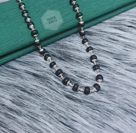 Karungali Aura Ebony Silver Necklace