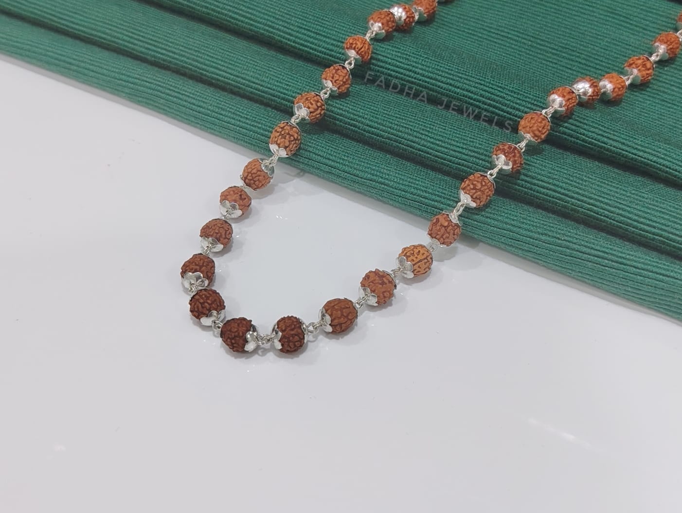 Pancha Mukhi Rudraksha Silver Mala