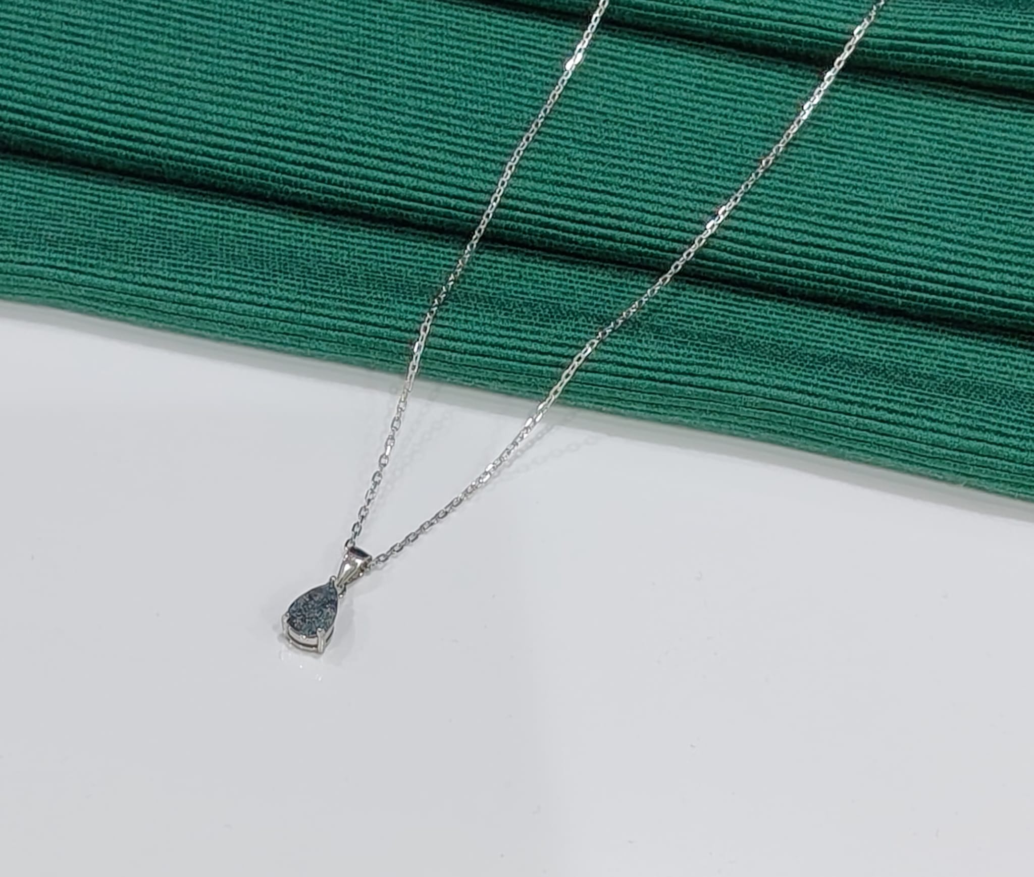 Lunara Drop Silver Necklace