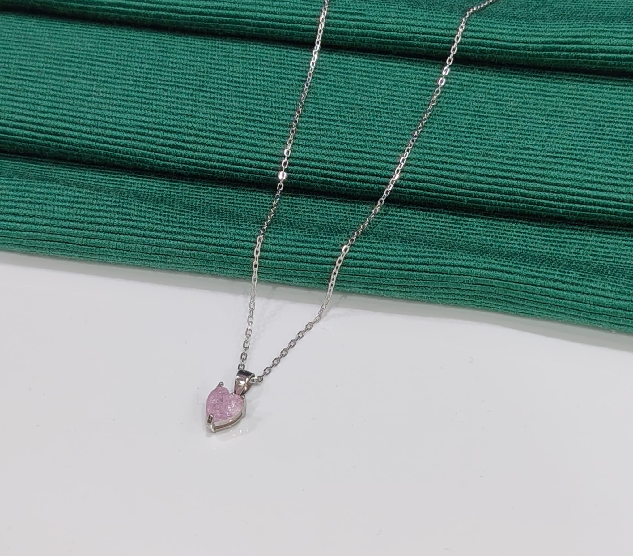 Soft Heart Silver Necklace